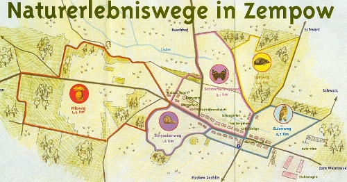 Karte Naturerlebniswege